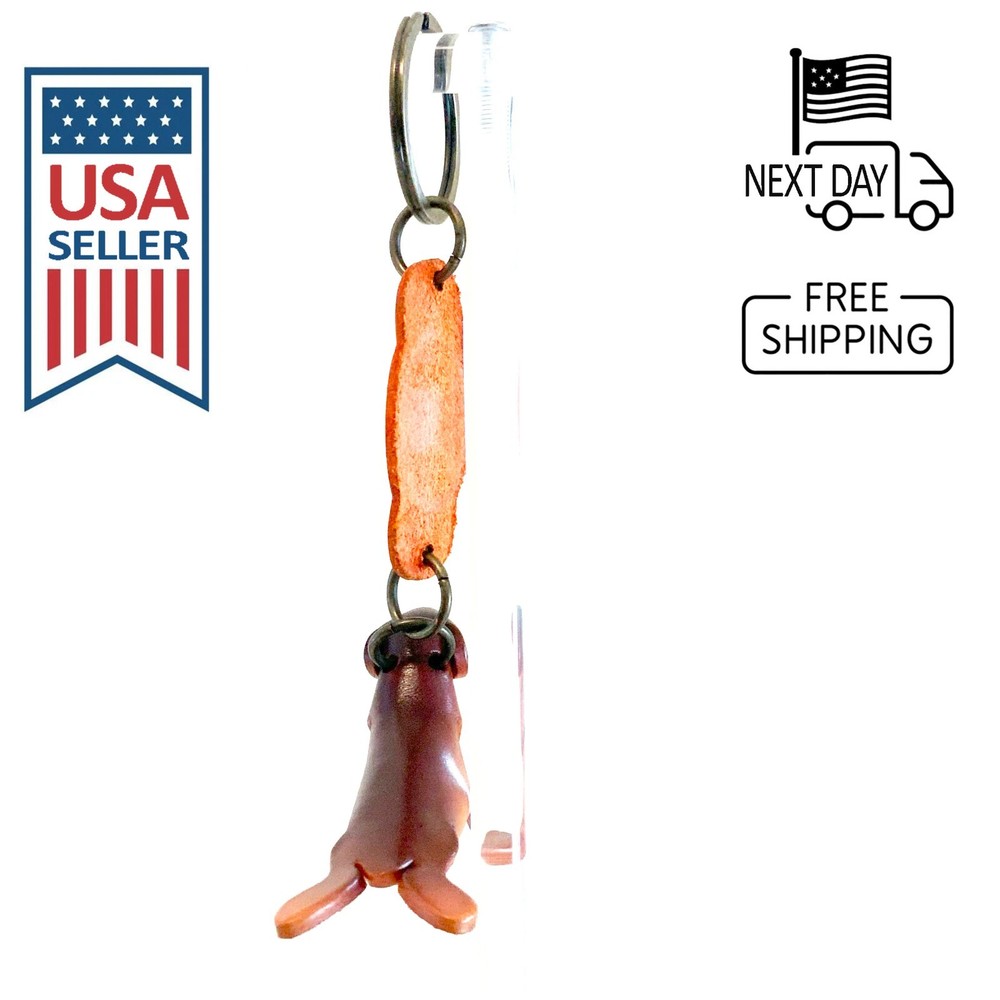 Seal Handmade Leather Keyring