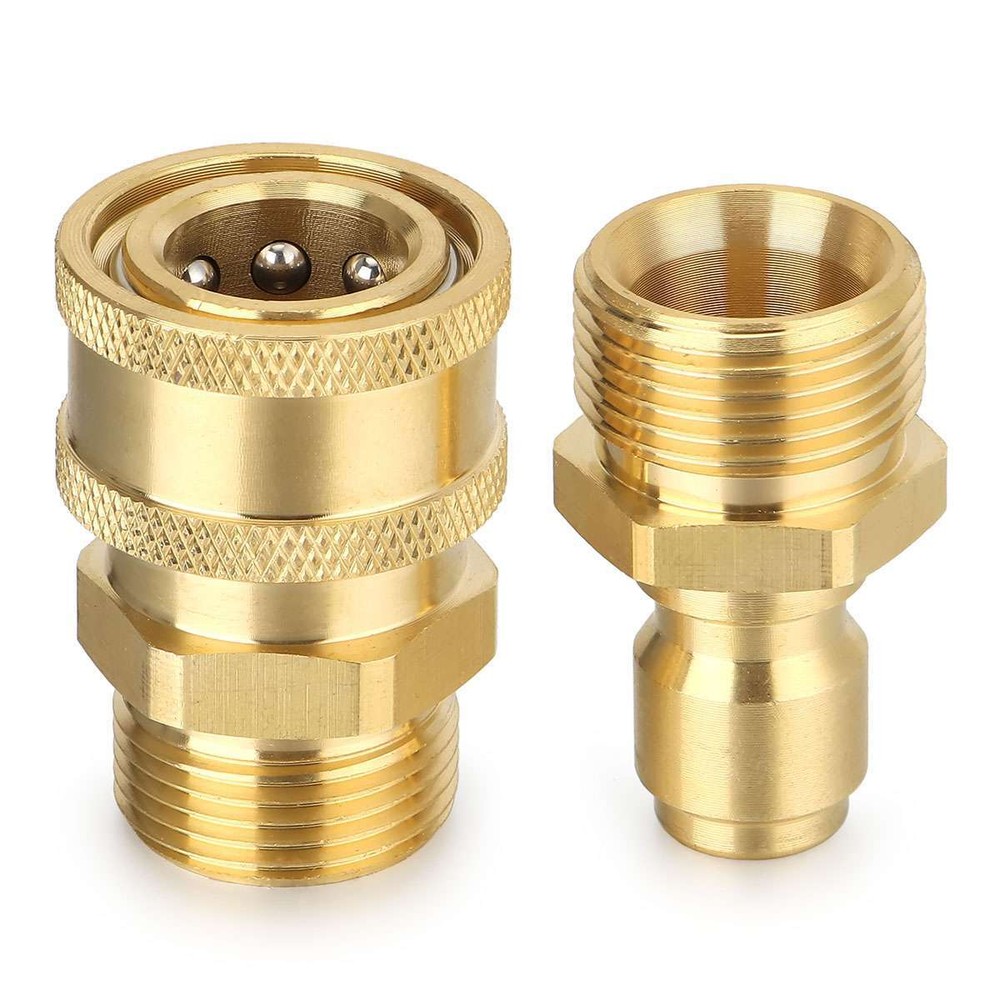 3/8" M22 Brass Pressure Washer Quick Release Connect Fitting Coupling Adapter