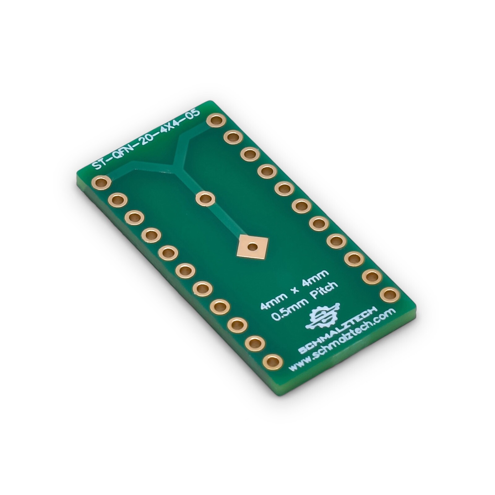 QFN-20, 4mm x 4mm, 0.5mm Pitch SMD to DIP Adapter, ST-QFN-20-4X4-05, 3 Pieces