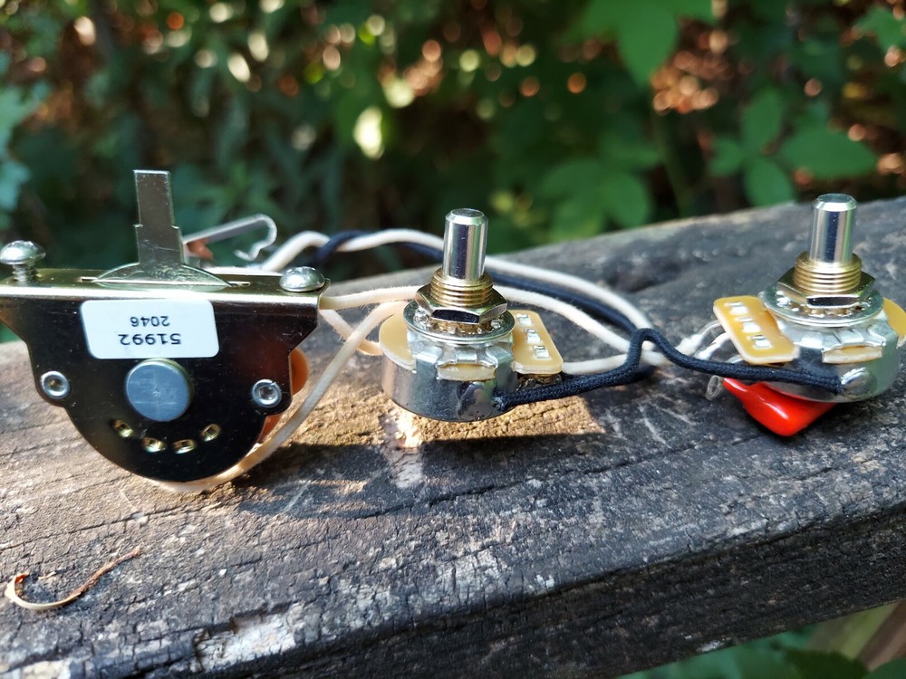 Tele Esquire Wiring Harness 3/w Switch CTS Solid Shaft .022 KellingSound