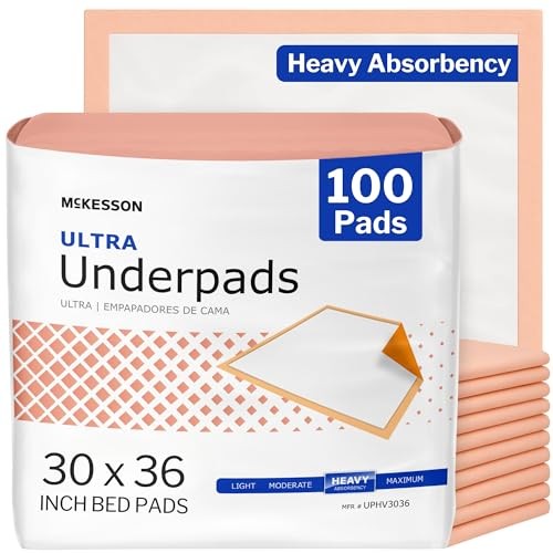 McKesson Underpads 30x36 Heavy Absorbency, 100 Ct