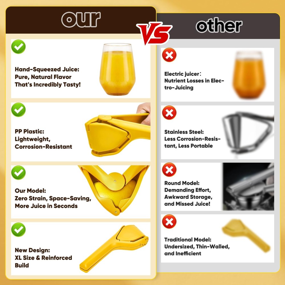 Manual Lemon Squeezer, Hand Lemon Squeezer, Durability and longevity, Easy to...