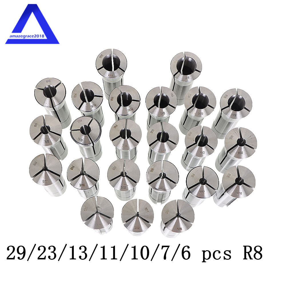 Collet Set For High Precision 29 R8/23 R8/13 R8/11 R8/10 R8/7 R8/6 R8