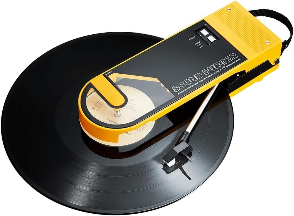 Audio Technica Sound Burger Portable Bluetooth Turntable (Yellow)