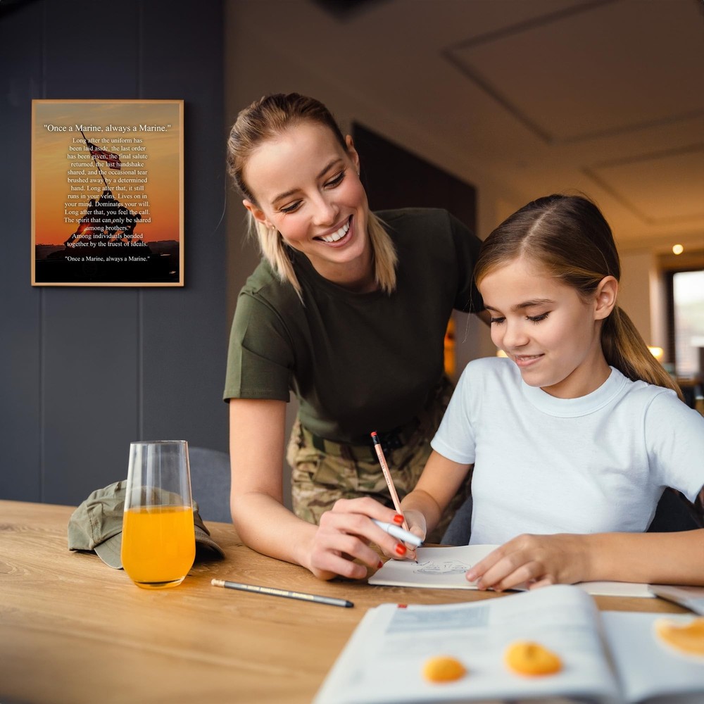 Once A Marine, Always A Marine - Inspiring USMC Creed Wall Decor Print, Ameri...