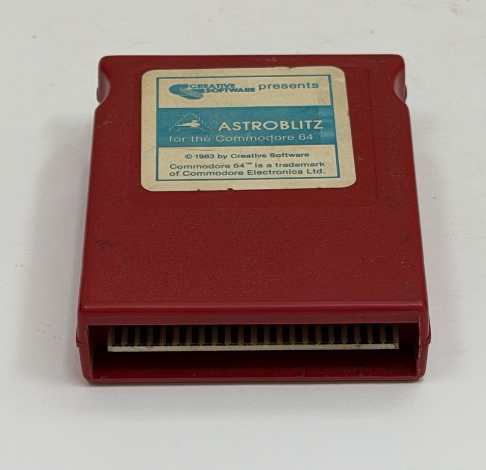 Astroblitz Astro Blitz 1983 Creative Software VTG game cartridge Commodore 64