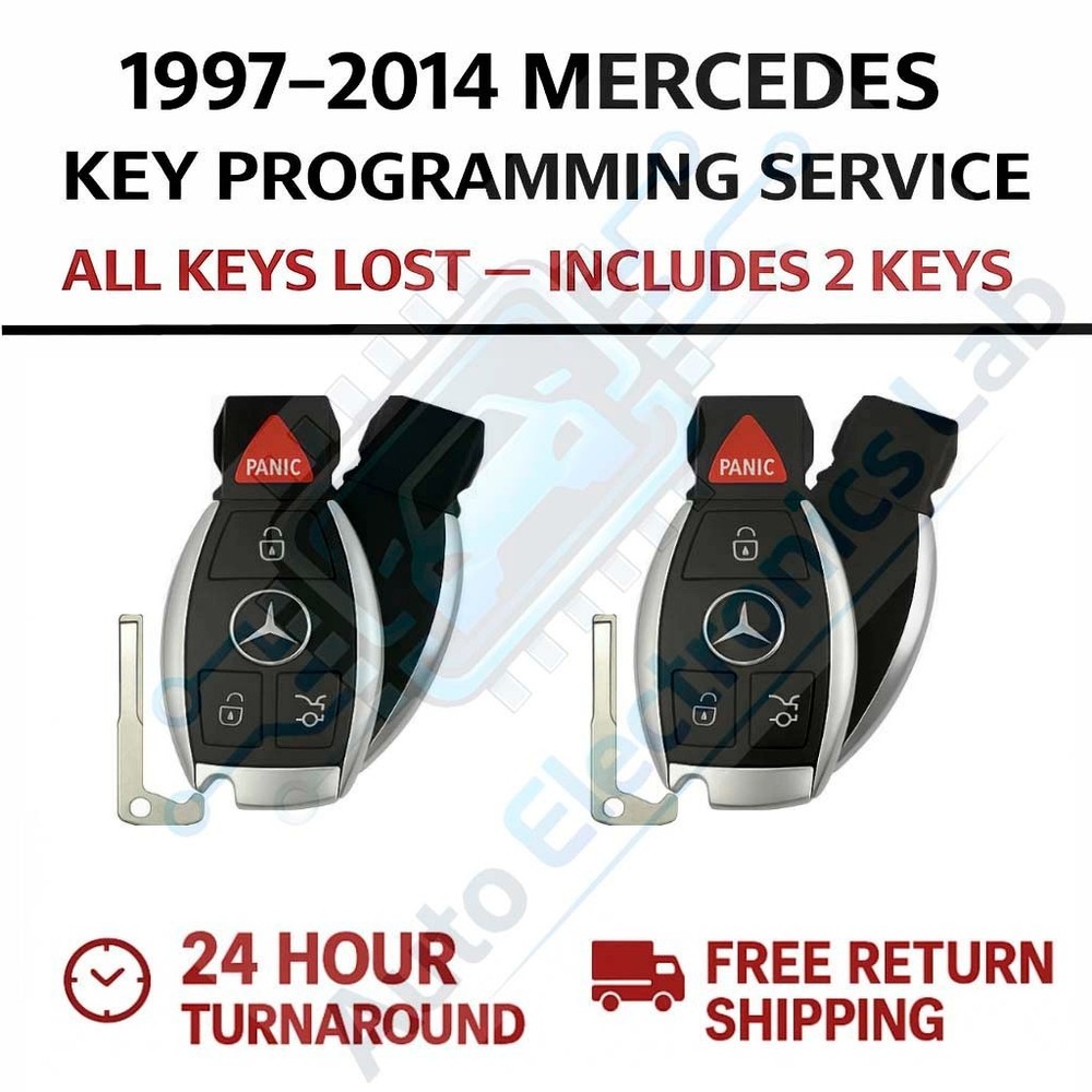 1997-2014 MERCEDES KEY PROGRAMMING SERVICE ALL KEYS LOST INCLUDES 2 KEYS