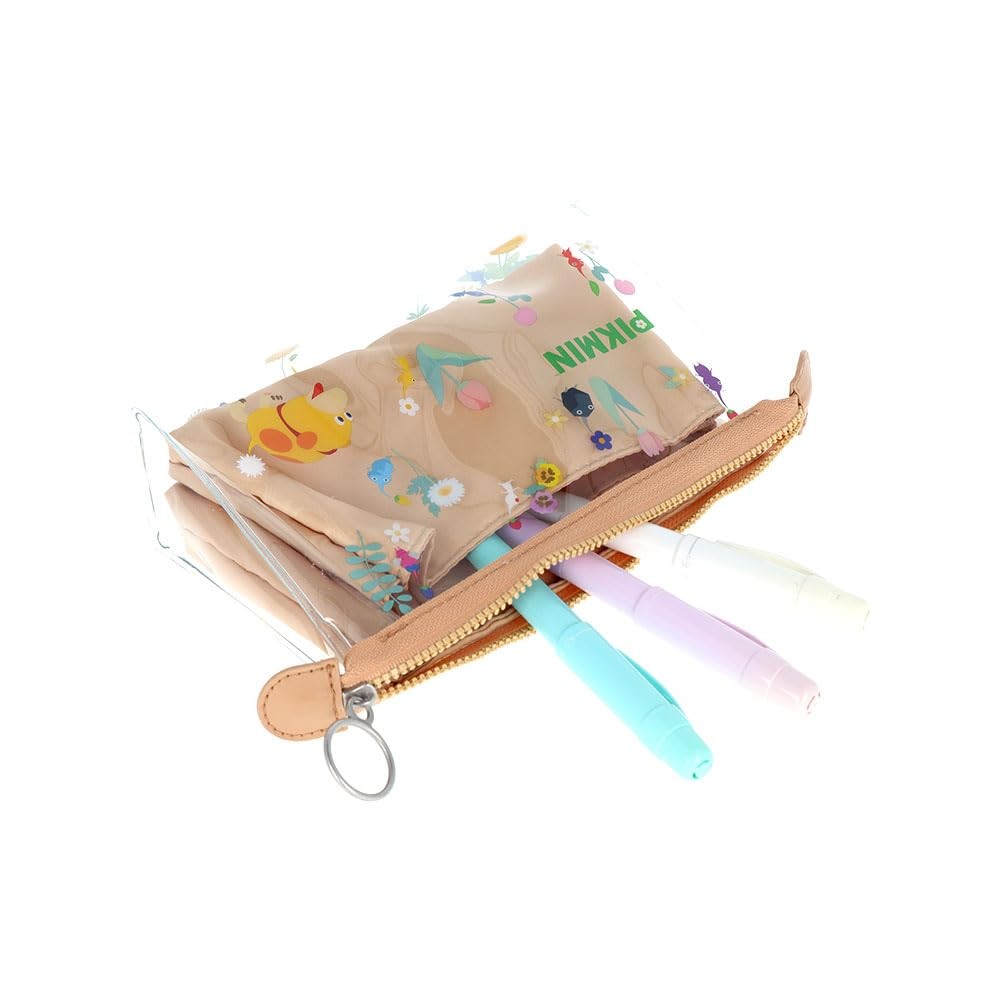 Pikmin Nintendo Multi-Function Pouch, Clear, Mitte, Beige