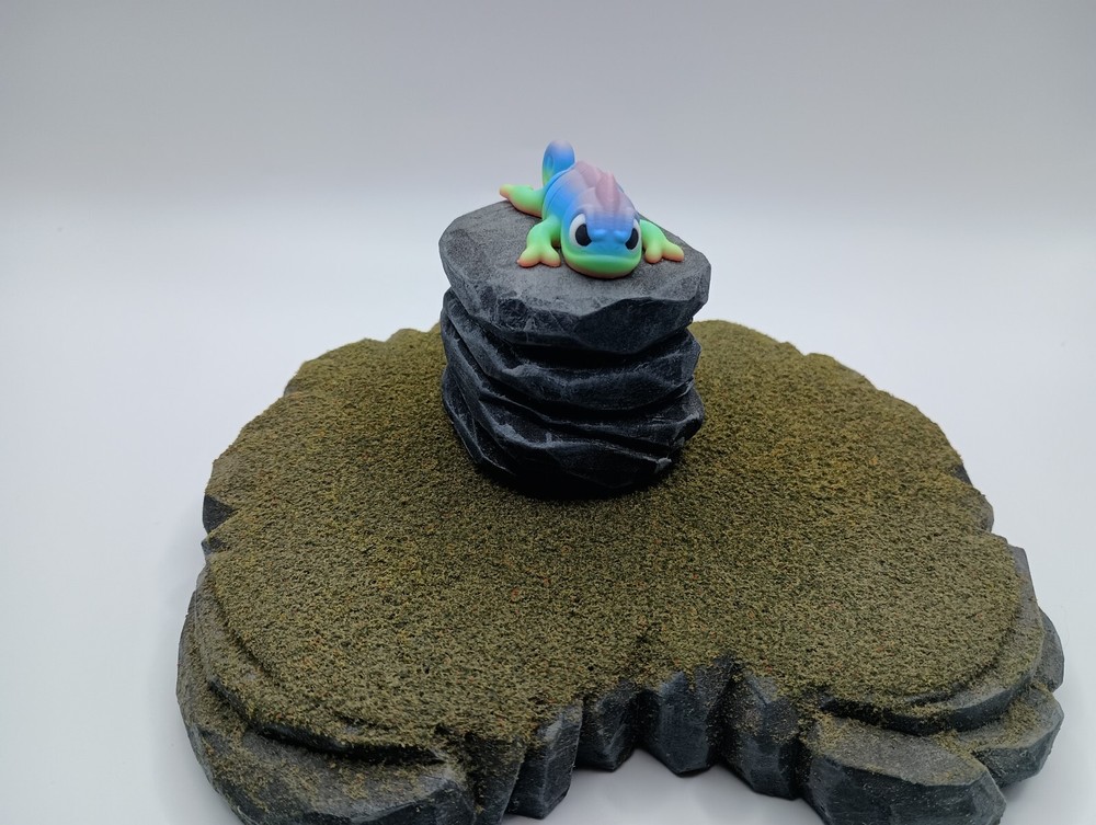 3D Printed Jiggle Pet Angry Chameleon
