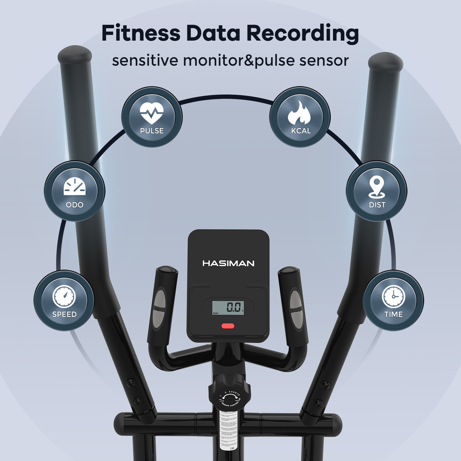 Indoor Elliptical Bike Cross Trainer Exercise Machine Fitness Workout Gym Cardio