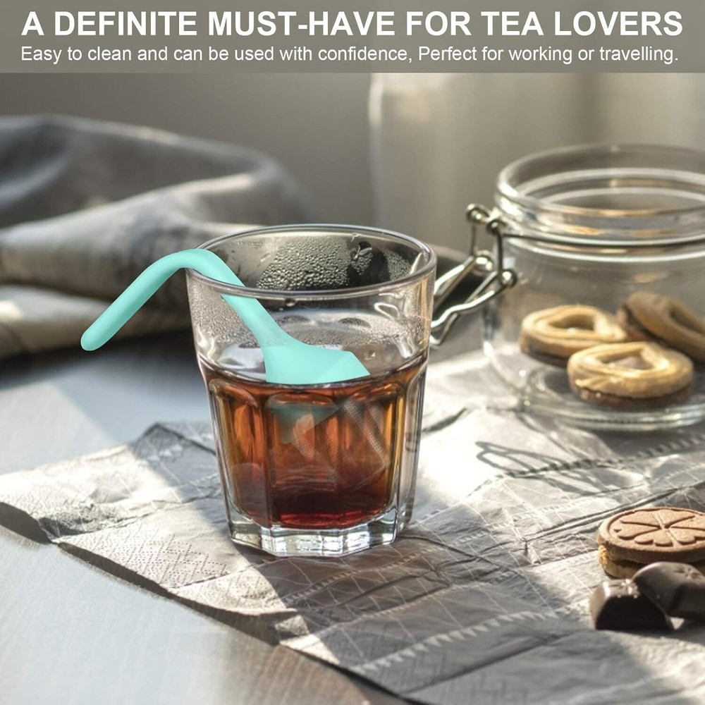 Fenshine Tea Infuser, Extra Fine Mesh Tea Cup Filter Silicone Handle Stainles...