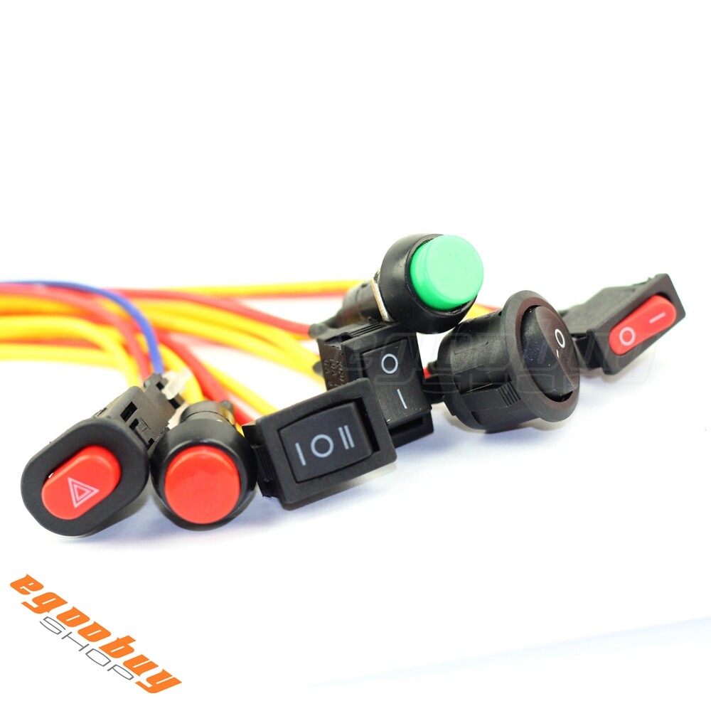 Motorcycle Light Electric Equipment Switch ON/OFF Button Control For E-scooter