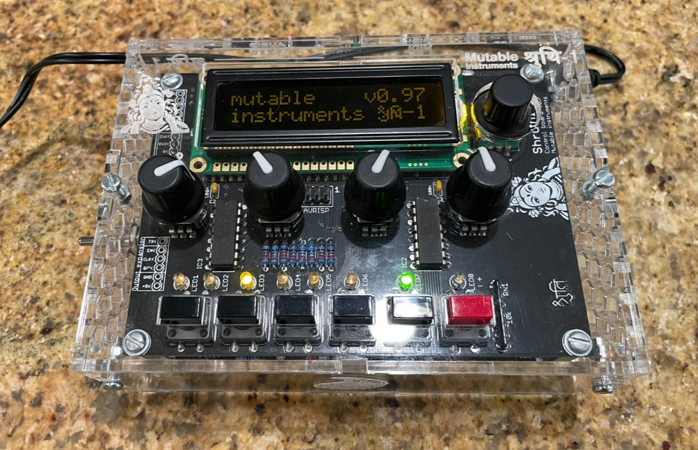 Original Limited Edition Mutable Instruments Shruthi-1 Clear Shruthi PCB cable
