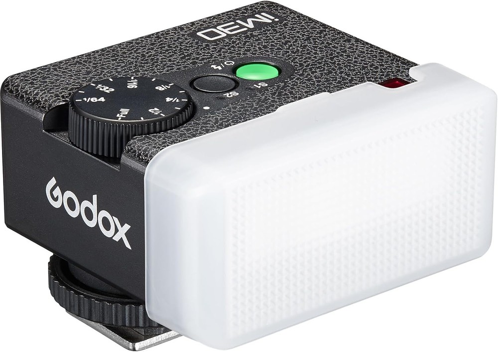 Portable iM30 Mini Flash with Diffuser for Enhanced Photography - GN15 Speedlite