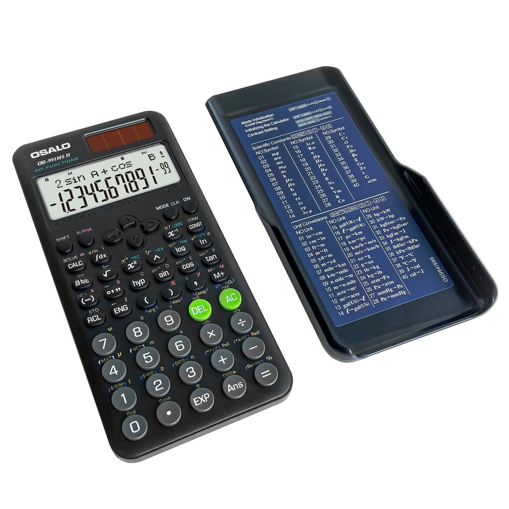 Scientific Calculator 401 Function 10+2 Digits Display Solar Battery Calculat...