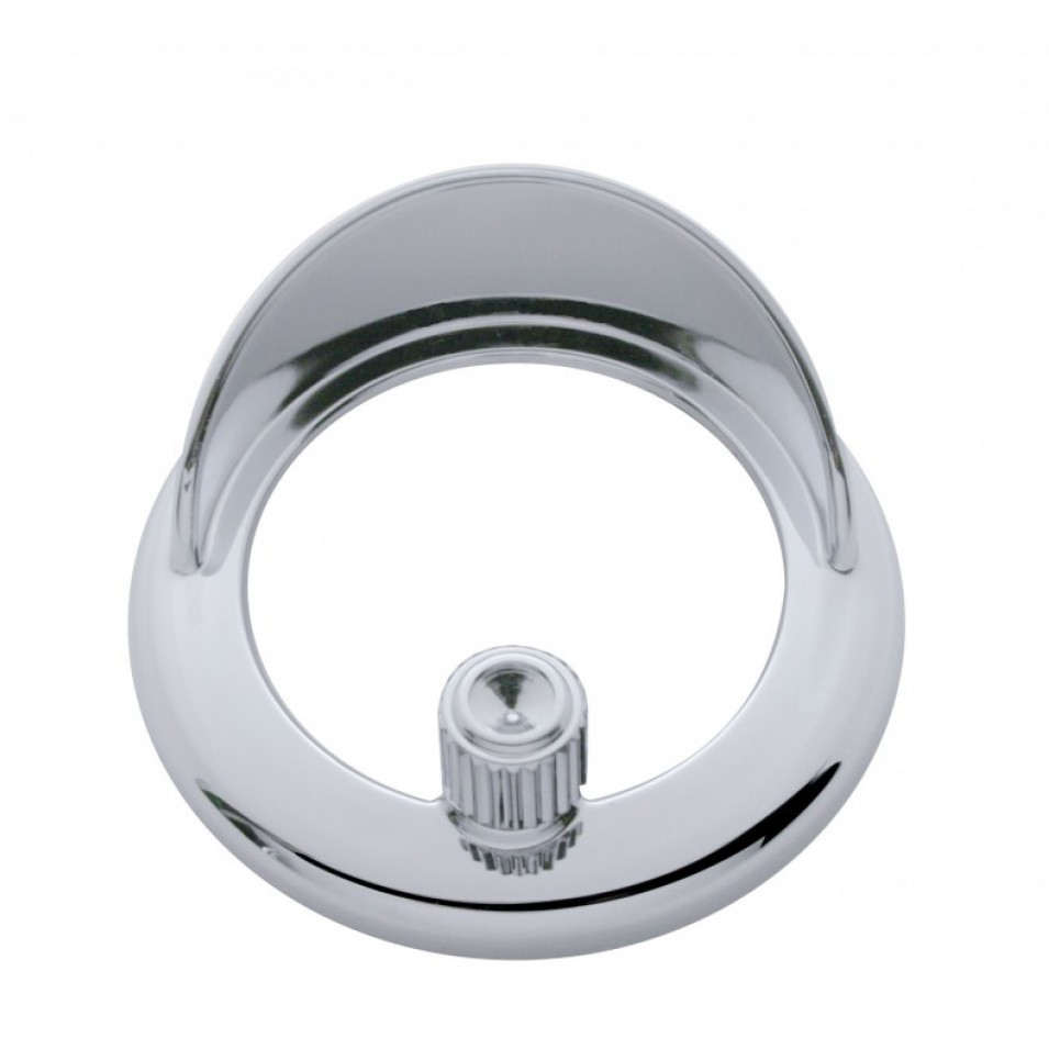 Freightliner Chrome Clock Bezel w/ Visor - Indented