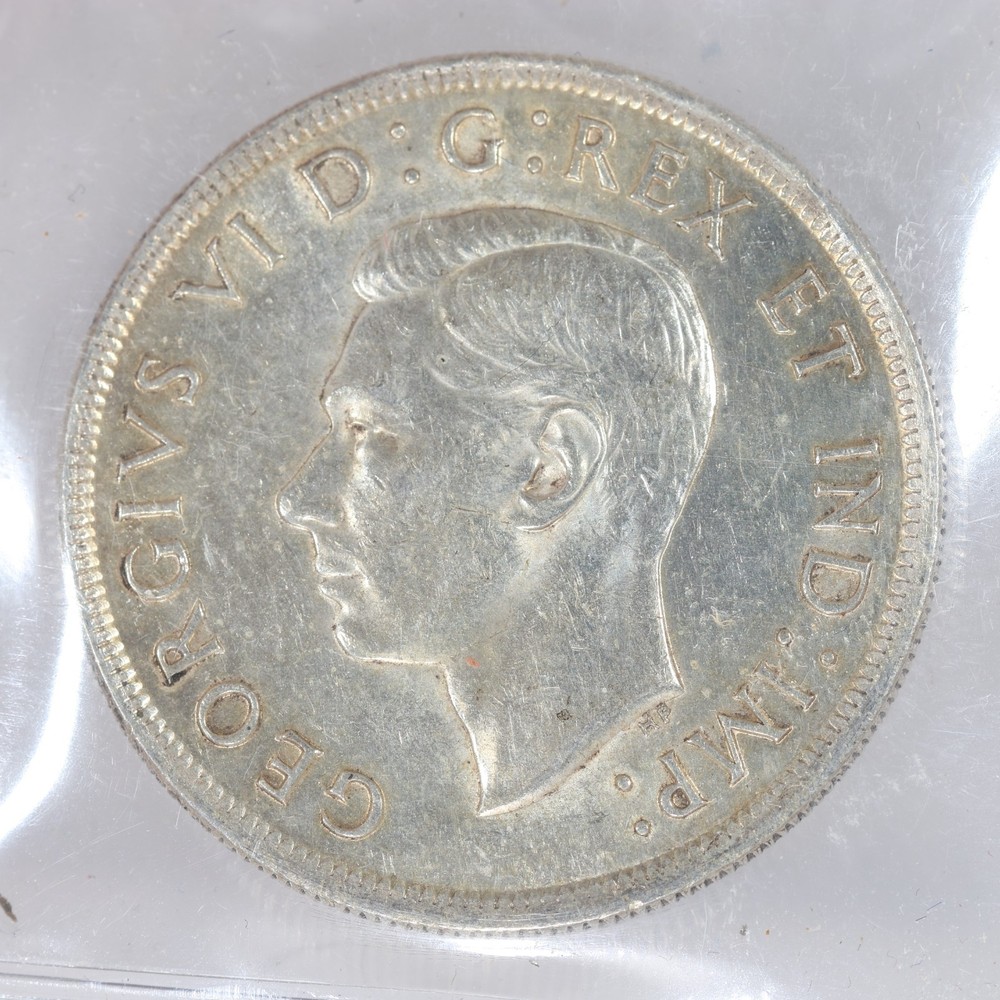 1938 Canada Silver Dollar ICCS AU55 - Key Date