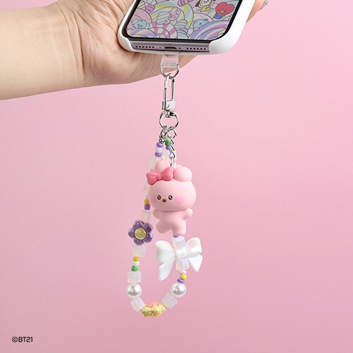 BTS Official BT21 Beads strap keyring [Lovely]