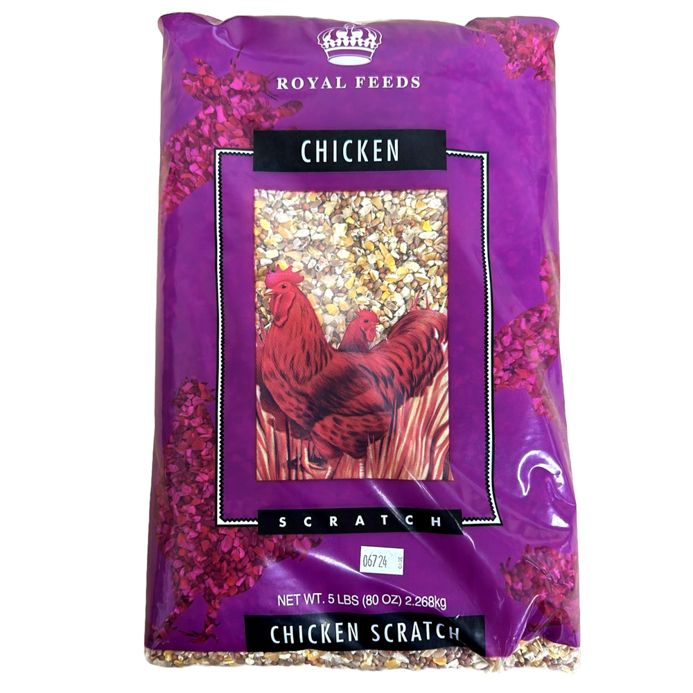 Royal Feeds Chicken Scratch - Wheat, Corn and Milo for Backyard Chickens (5 lbs)