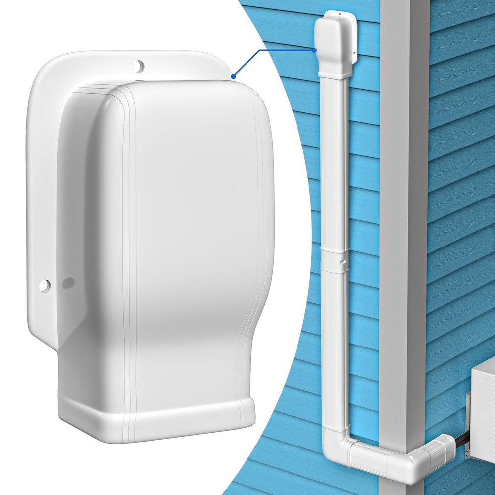 TAKTOPEAK 3" Width Wall Cover, Mini Split Line Set Cover width, White