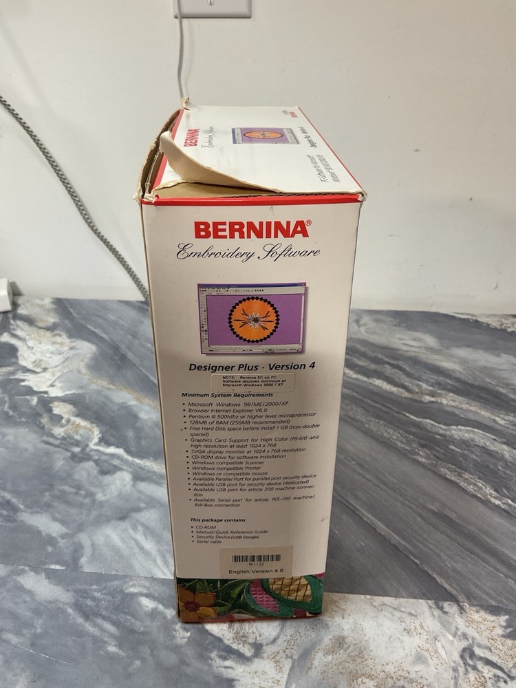 Bernina Embroidery Software CD And Manuals Version 4