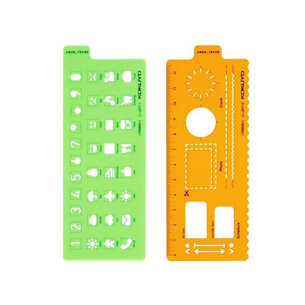 Kokuyo JIBUN_TECHO Goods, Template Stencil, Icon & Plan Version, Shared Size,...