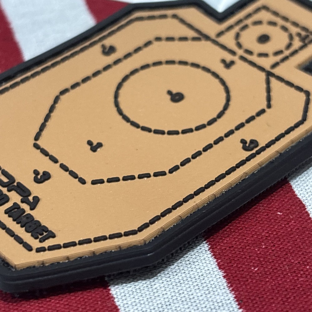 PvC 3D: Silhouette Target… Morale Brown Hook And Loop Patch High Quality 3d