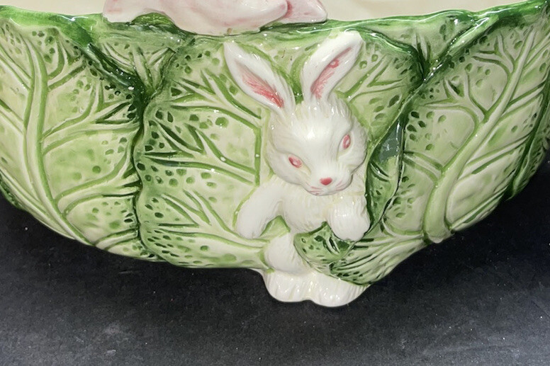 Bunny Lane  Lettuce Basket Carrot HandlE W/Removable Bunny" Easter Strata Group