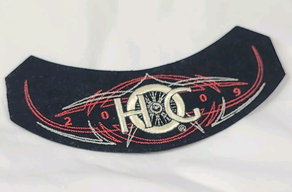 2009 Harley Owners Group Patch Red Lines White Lettering HOG Harley Davidson