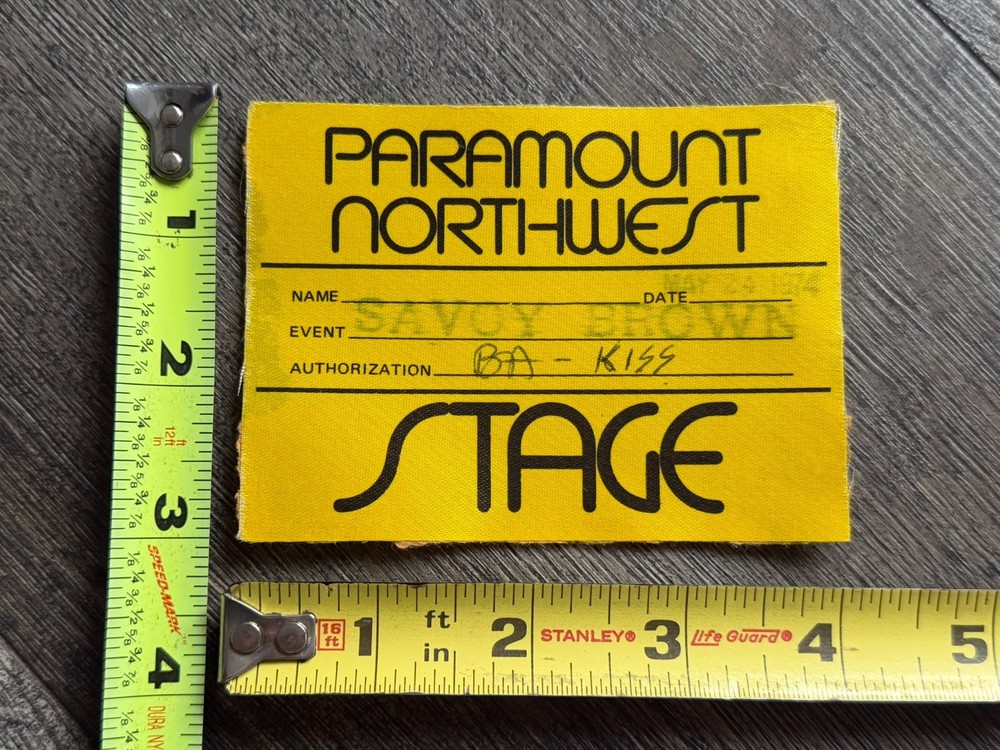 KISS Pass Debut Album 1st Tour May 24 1974 Portland Oregon Vintage Kiss Aucoin