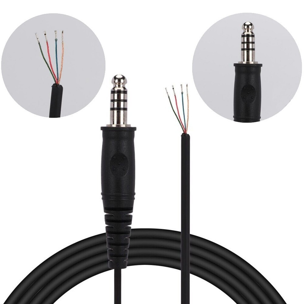 Car Headphone Replacement Cable For Helicopter Headsets Adapters Cables
