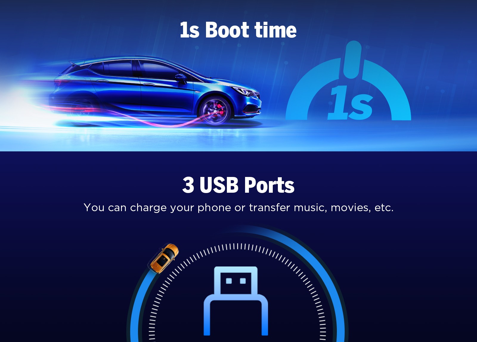 Eonon UX7A Plus 10.1" IPS Android 14 4+64G 2DIN GPS CarPlay Car Stereo Radio DSP