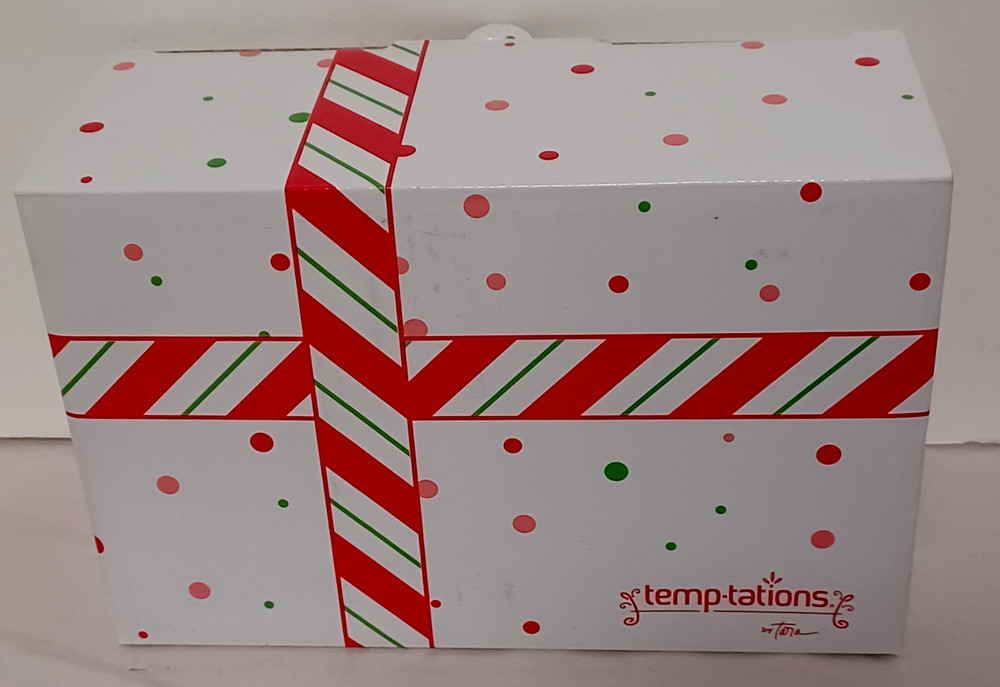 Temptations Winter Whimsey Pattern 12oz Baking Mini Loaf Pan With Lid Gift Box