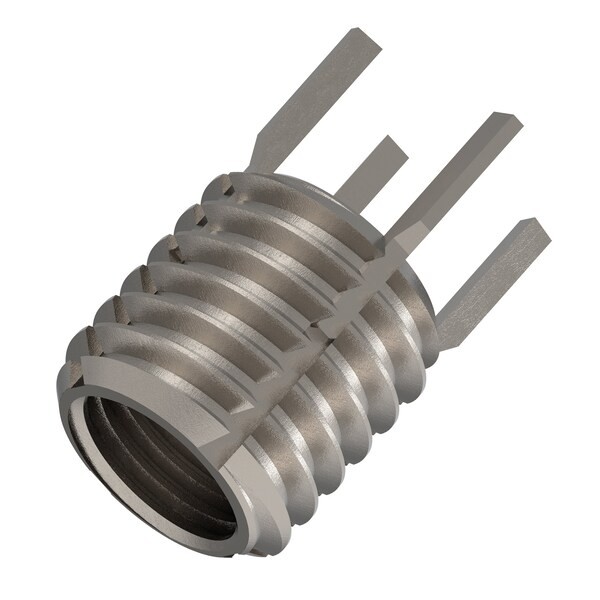 Key Locking Thread Insert, Thin Wall, 4 Keys, 7/16"-20 Int Thrd Sz, 9/16"-12