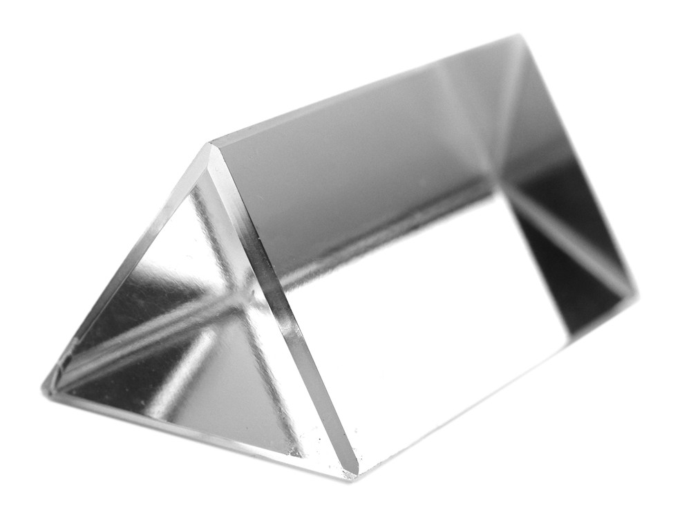 Equilateral Prism, 2" x 1" - Glass  - For Optical Experiments - Eisco Labs