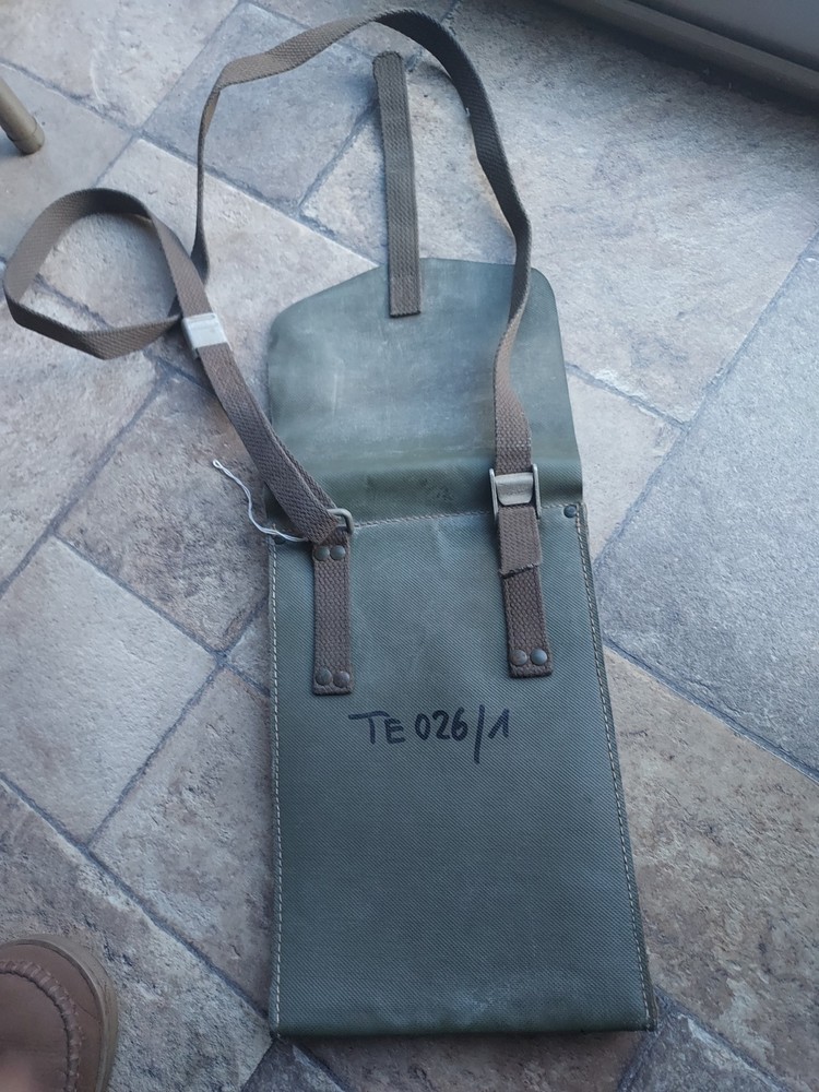 West German Map Case w/ Strap Bundeswehr OD Rubberized 1962 Dated