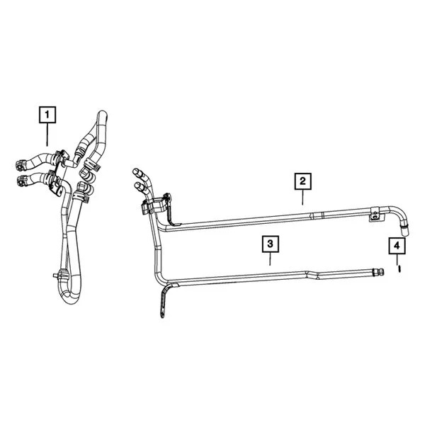 Jeep HVAC Heater Hose Assembly