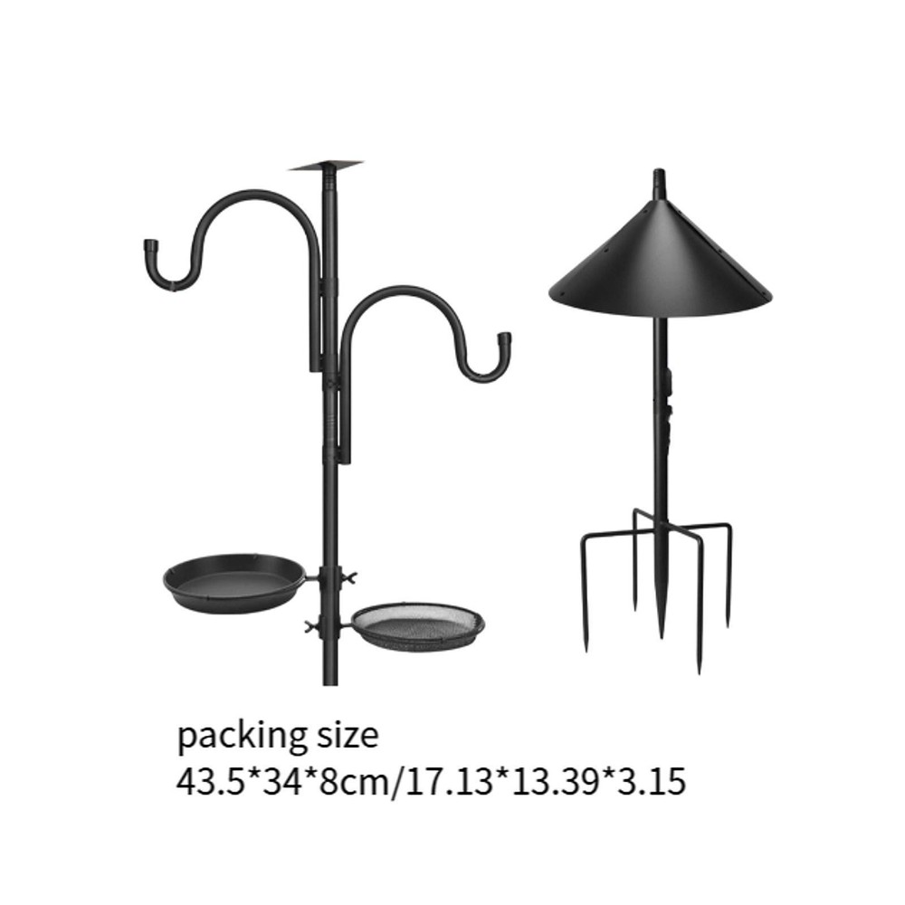 Bird Feeder Pole Bird Feeding Station Versatile Installation Outdoors Multi
