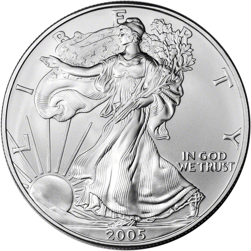 2005 American Silver Eagle Coin 1 oz $1 - BU