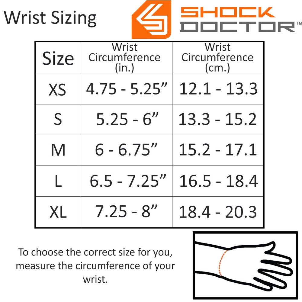 Shock Doctor Wrist 3-Strap Support - Black
