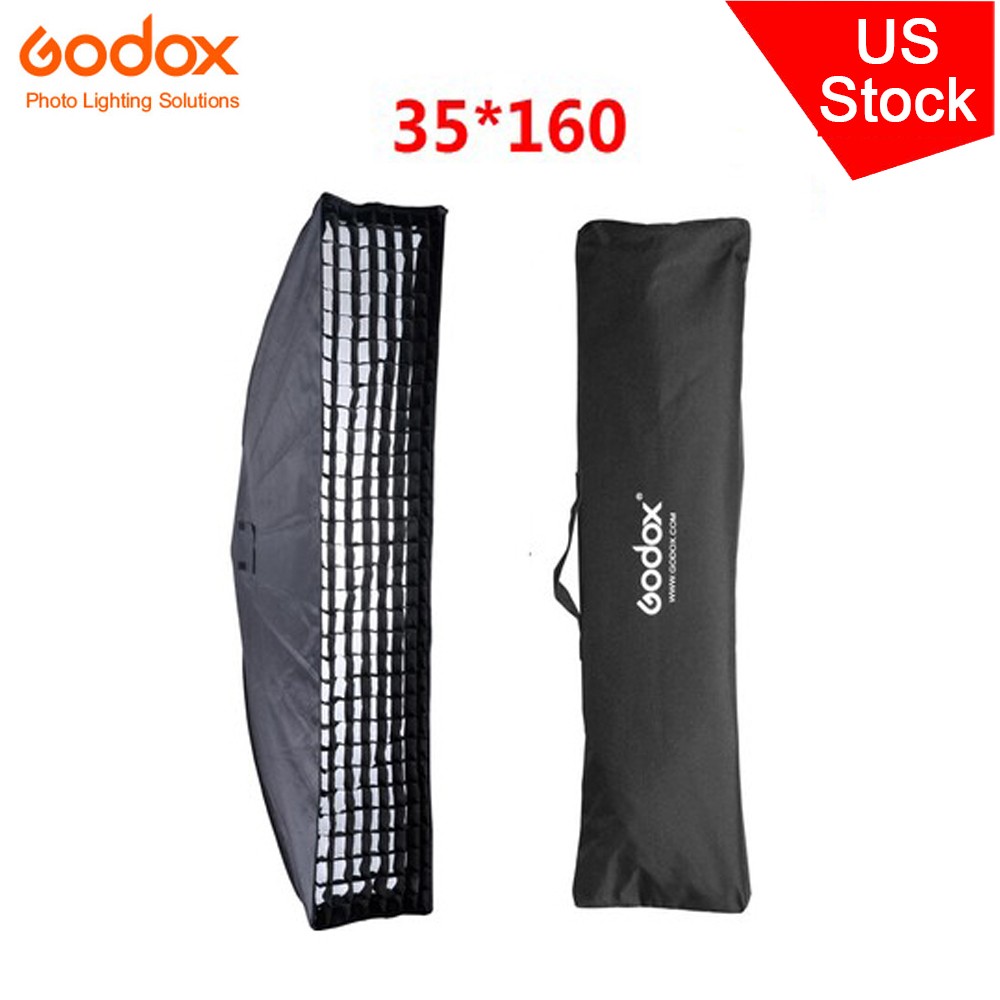 Godox 35x160cm Honeycomb Grid Softbox Bowens Mount Studio Strobe Camera Flash