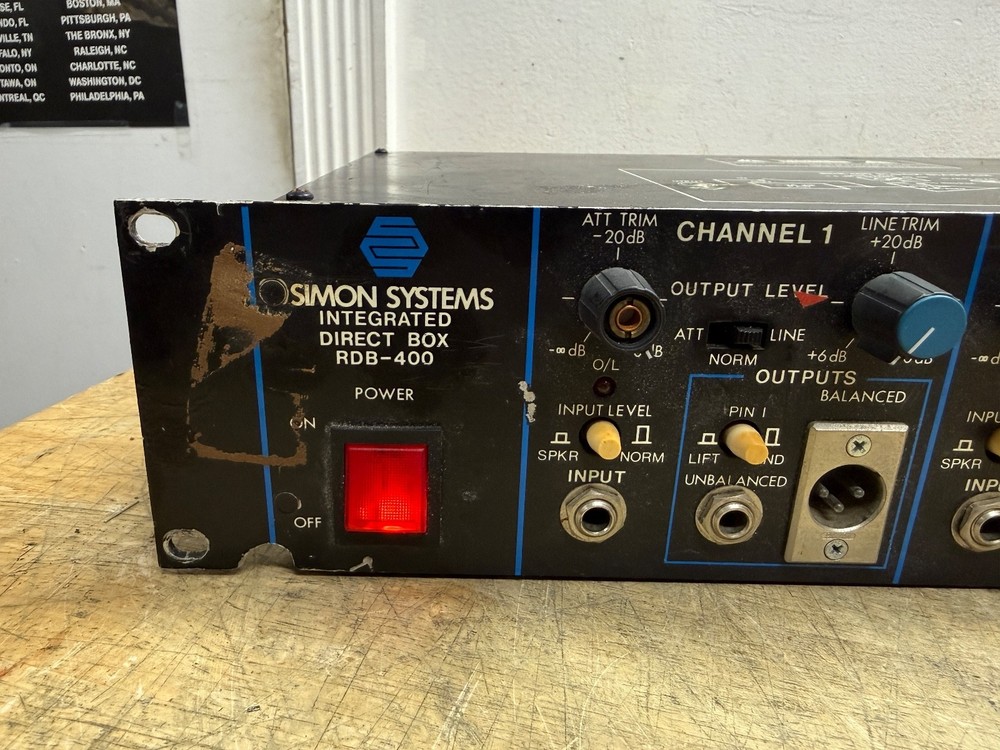 SIMON SYSTEMS RDB-400 4-channel Integrated Active Direct Box