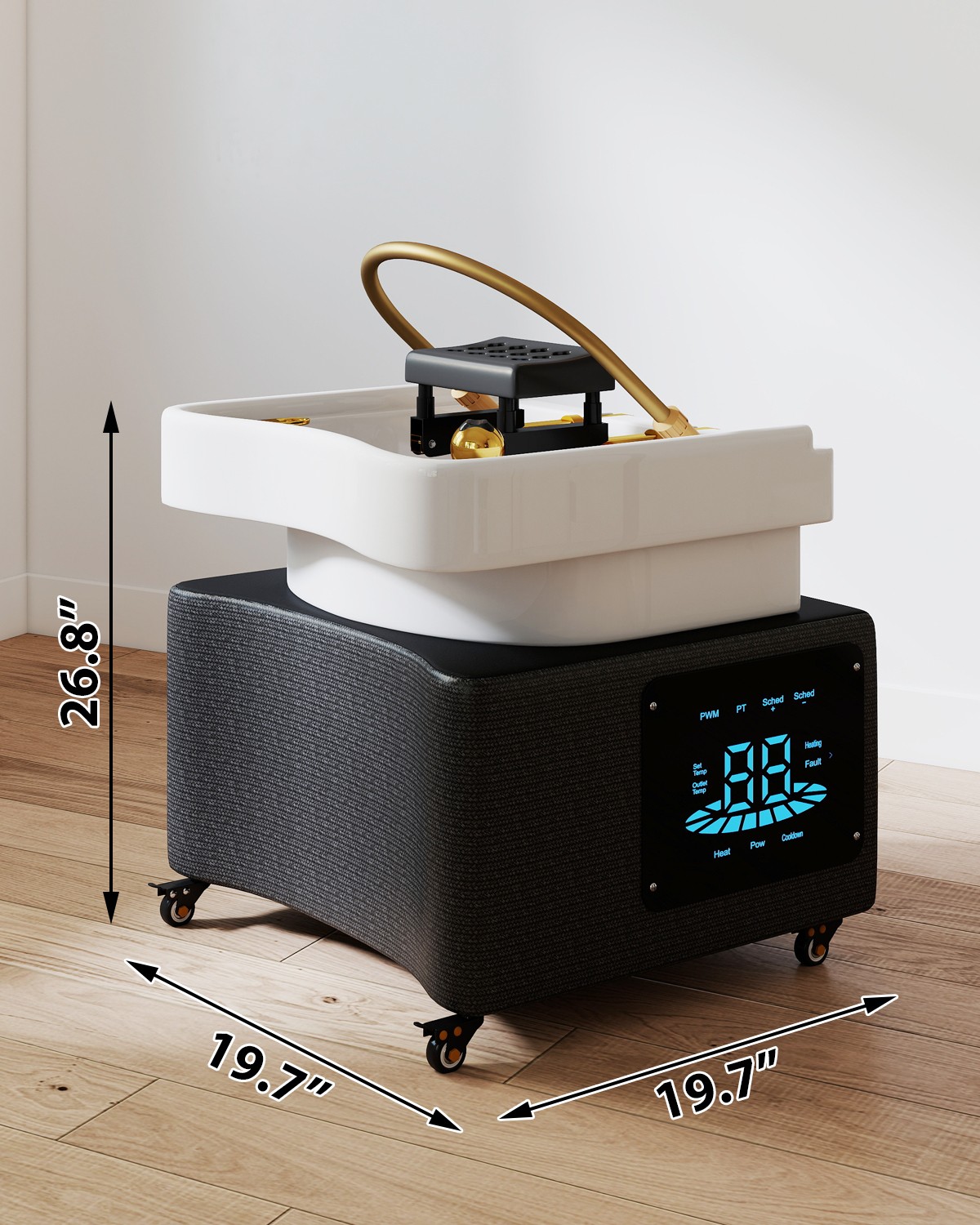 Pro Portable Head Spa Equipment Shampoo Bowl LED Light Therapy,Water Circulation