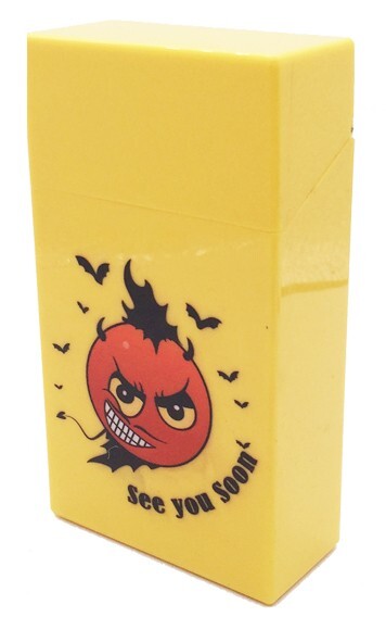 3 Pack King Size Push-to-Open Plastic Cigarette Case Devil Image