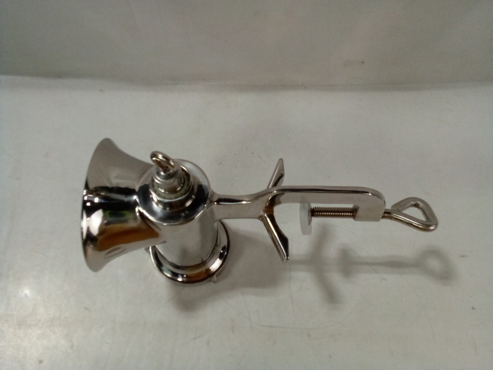 Stainless Steel Manual Meat Grinder, Missing Handle and Bottom