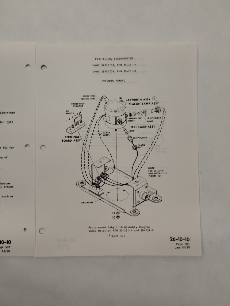 Pyrotector Incorporated Smoke Detector Overhaul Manual-Original