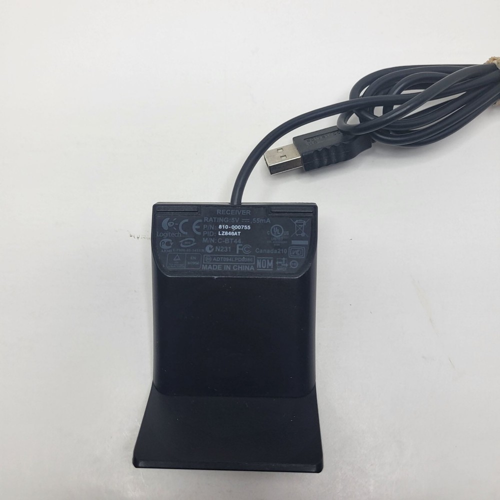 Black Logitech Wireless USB Computer Keyboard & Mouse Receiver C-BT44 810-000755