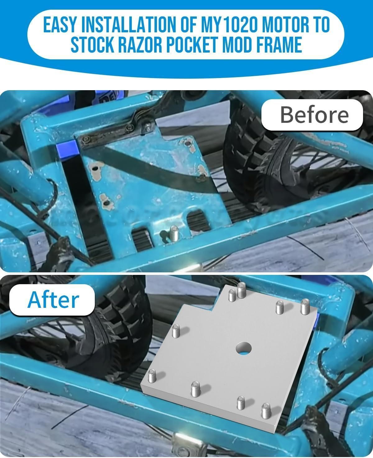 For Razor Upgrade Motor Adapter Plate MY1020 Motor On MX350 RSF350 & Pocket Mod