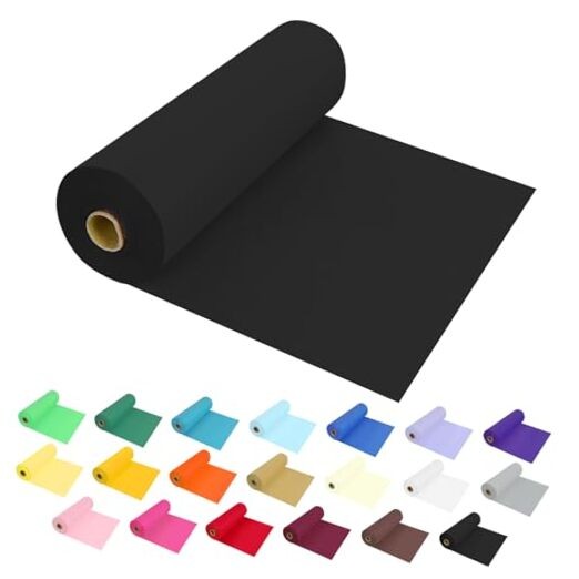 54 Inch X 300 Feet Plastic Table Cover Roll 3600" x 54" (Rectangular) Black