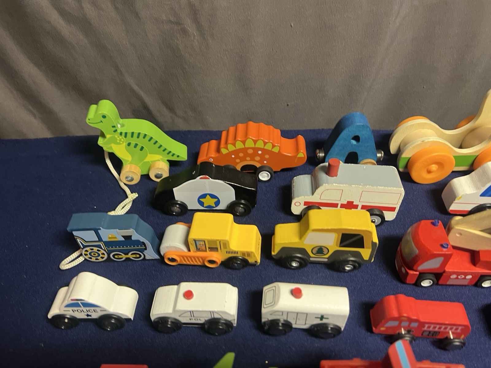 HUGE Lot Of 75 Wooden Trains Planes & Automobiles Various Brands Vtg-Now
